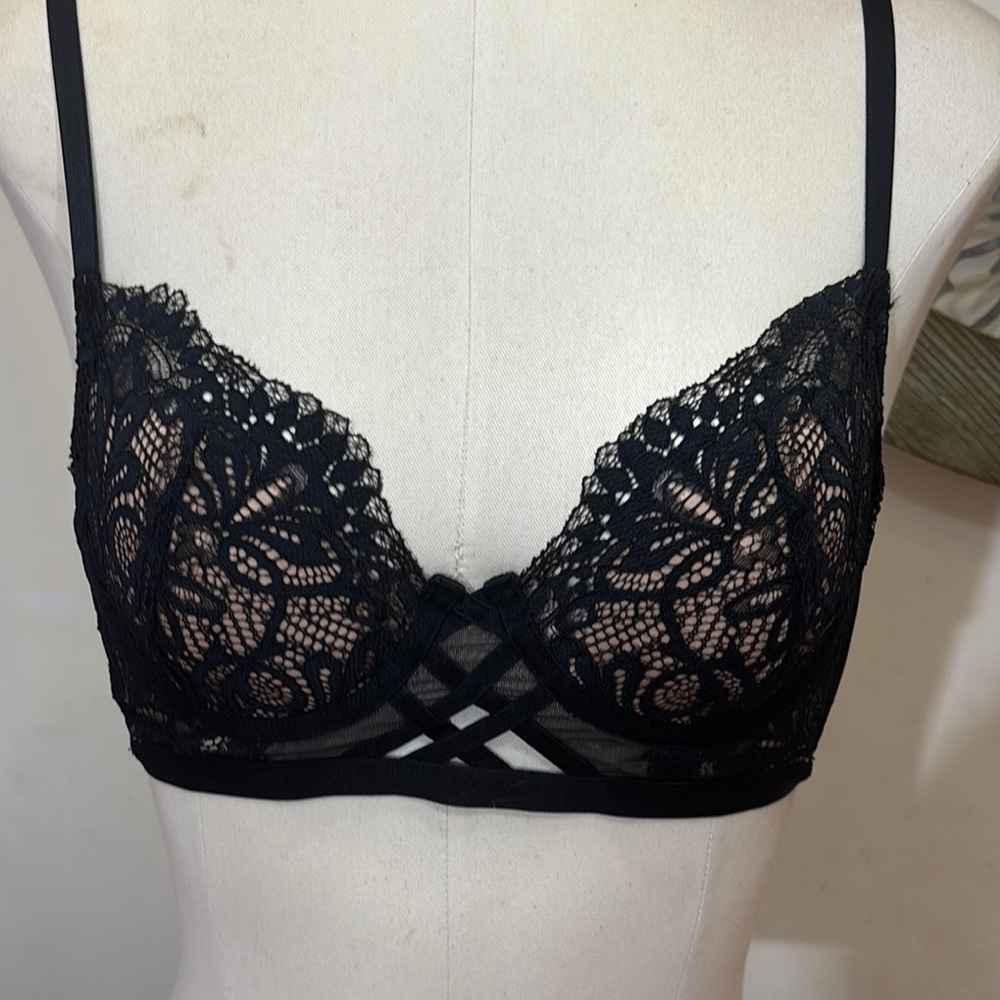 Adore Me Black Lace Bra